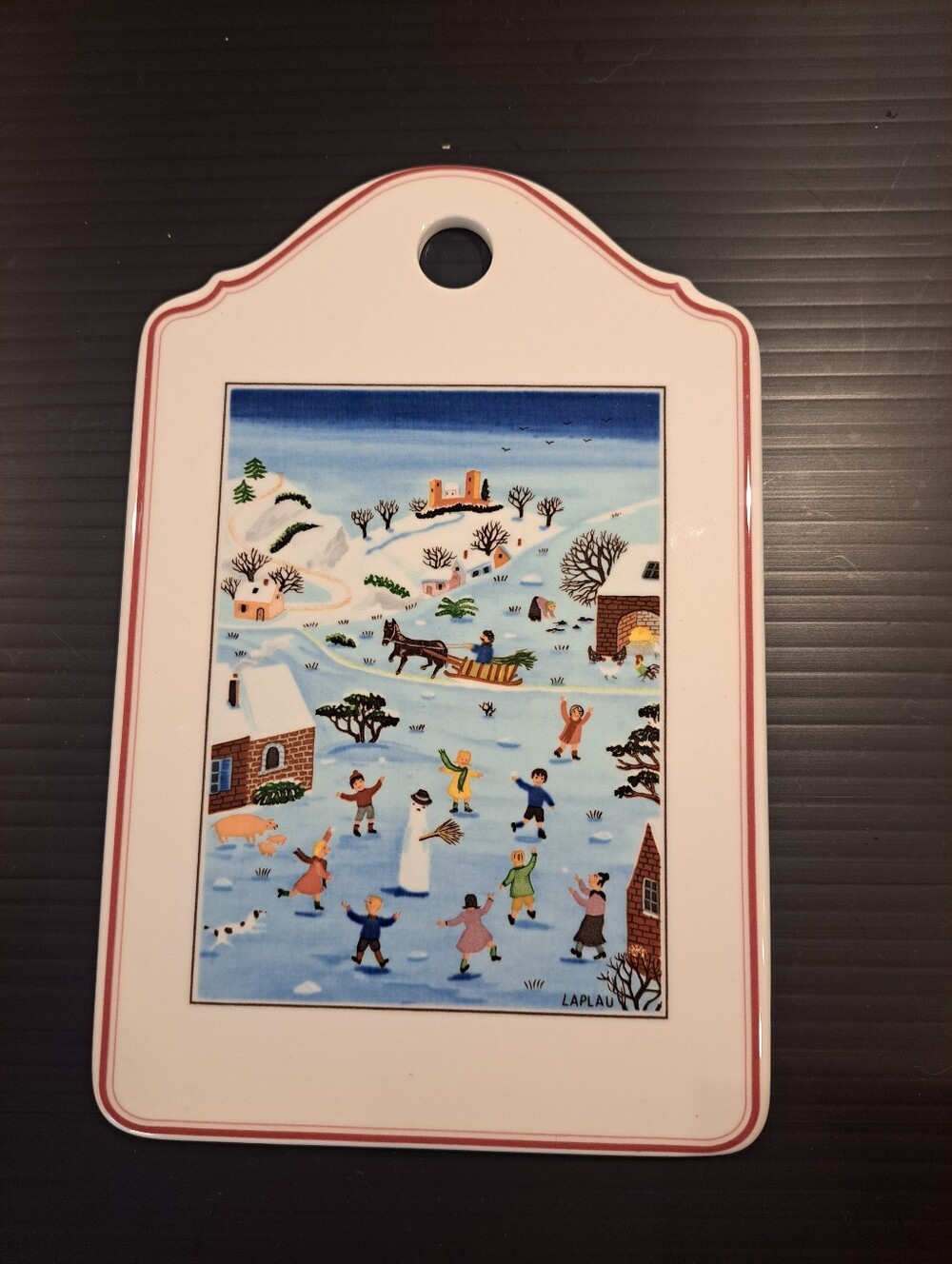 Villeroy & Boch Naïf Christmas Cutting Board Trivet Laplau Winter Porcelain